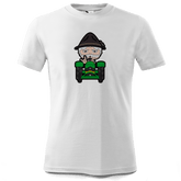 Da Oid Sinzer Bulldog T Shirt Kinder Weiss Seilbahnweg Front